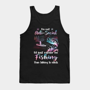 I'd Rather Be Fishing Fisherman Tank Top